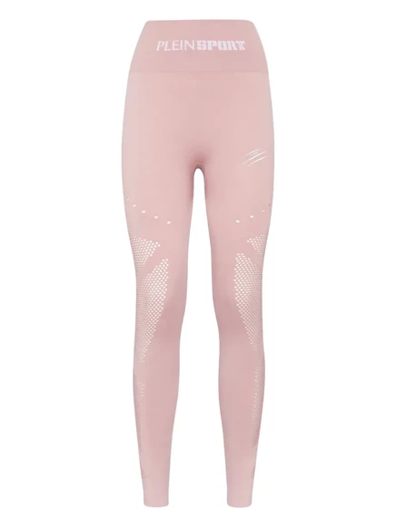 Женские леггинсы Plein Sport бесшовные с сеткой, розовые