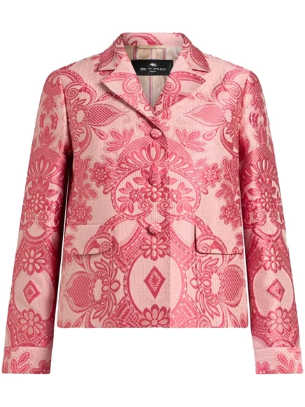 Жакет из парчи с цветочным рисунком ETRO pink