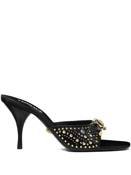 Женские мюли Versace La Medusa 85 мм, черные