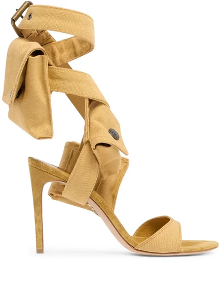 Женские босоножки DSquared2 на шпильке, желтые