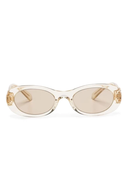 Солнцезащитные очки Miu Miu Eyewear Miu Glimpse в овальной оправе yellow