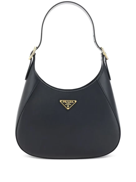 Кожаная сумка через плечо Prada City black