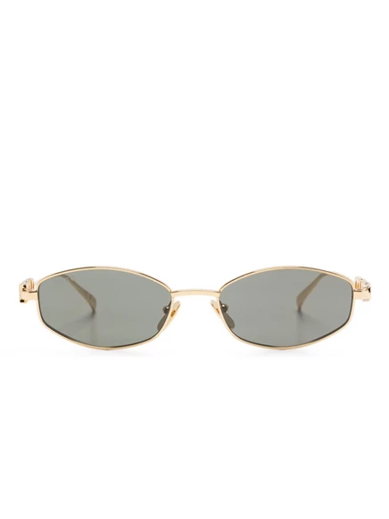 Солнцезащитные очки в геометрической оправе Gucci Eyewear gold