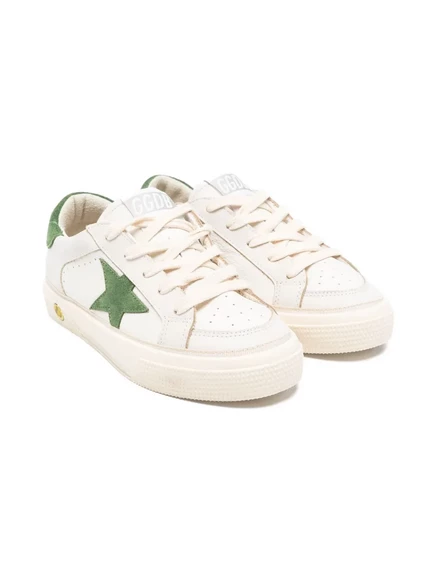 Детские кроссовки golden goose kids super star, белые