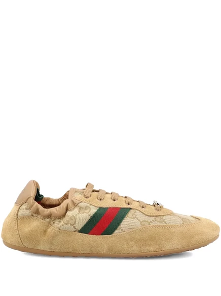 Женские кроссовки Gucci с Web-деталью, бежевые
