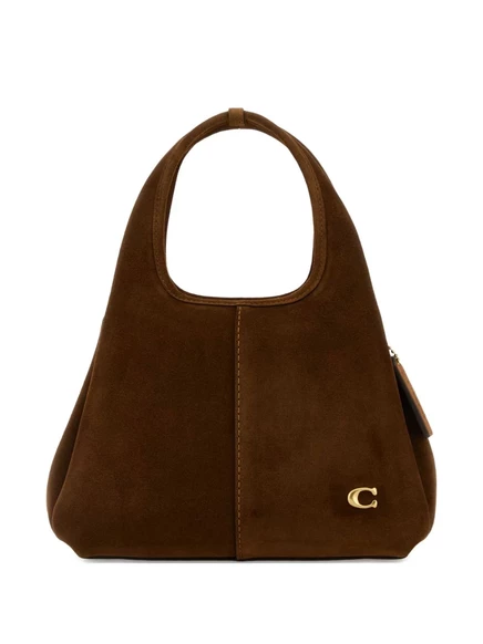 Женская замшевая сумка Coach Lana, коричневая
