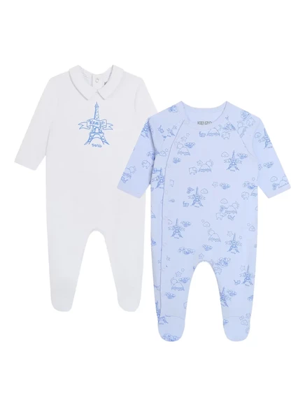 Детский комплект боди KENZO KIDS 2 шт., бело-голубой