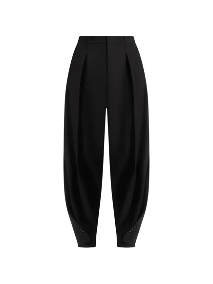 Черные шерстяные брюки Manière De Voir Sophie twist-leg, сшитые на заказ по индивидуальному заказу
