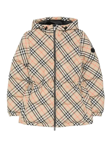 Женская пуховая куртка Burberry Vintage Check, песочная