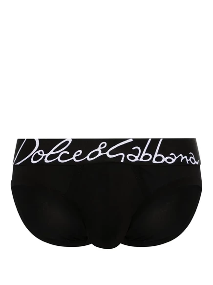 Мужские брифы Dolce&Gabbana, стрейч‑хлопок, черные