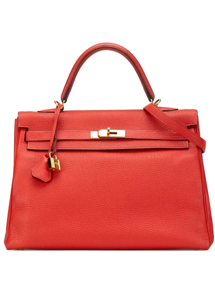 Женская сумка Hermès Kelly II Retourne 35, красная