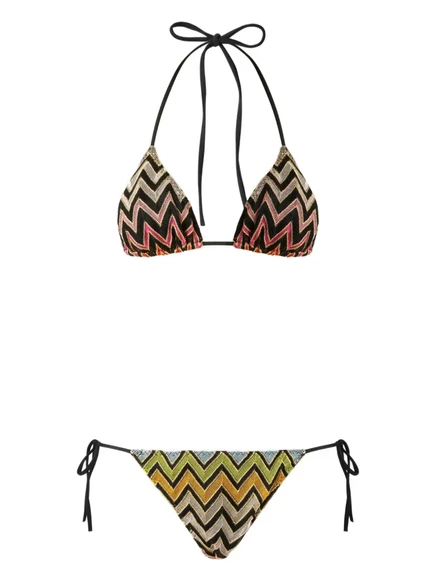 Женский раздельный купальник Missoni с узором, черный
