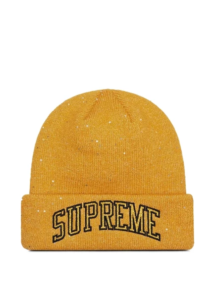 Шапка Supreme New Era Metallic Arc, горчичная