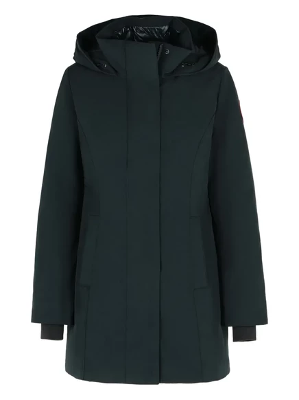 Пальто Canada Goose с фиксированным капюшоном и застежкой на пуговицы black