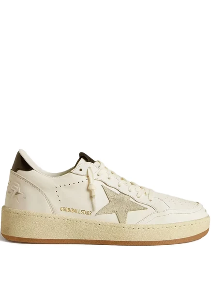 Женские кеды Golden Goose Ball Star перфорированные, белые