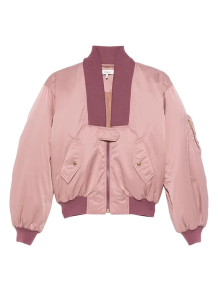 Укороченная куртка-бомбер Chloé на молнии pink