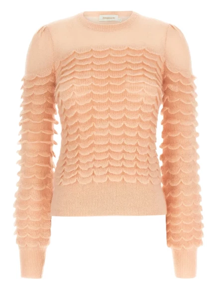 Гипнотический свитер с гребешком от ZIMMERMANN pink