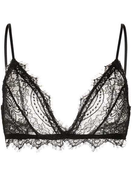 Бюстгальтер из прозрачного кружева ANINE BING black