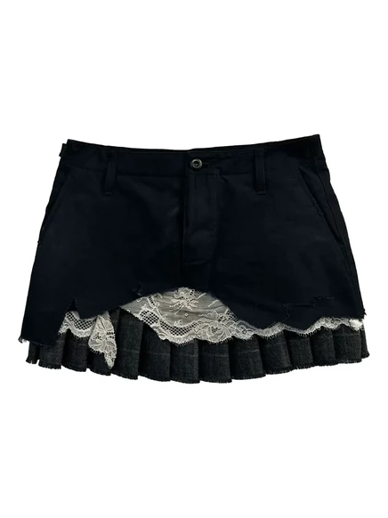 Мини-юбка-карго с заплатками от Balenciaga black