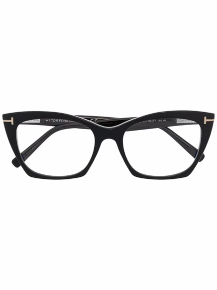 Очки TOM FORD Eyewear кошачий глаз с логотипом, черные