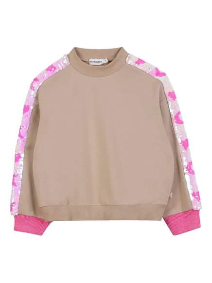 Детская толстовка Billieblush с пайетками, бежевая