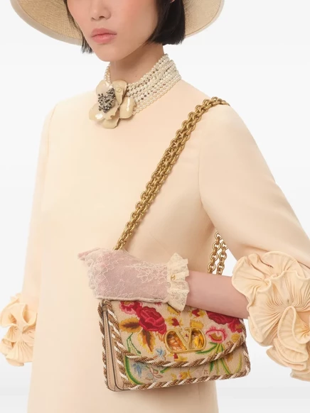 Женская сумка на плечо Valentino Garavani Vain, бежевая