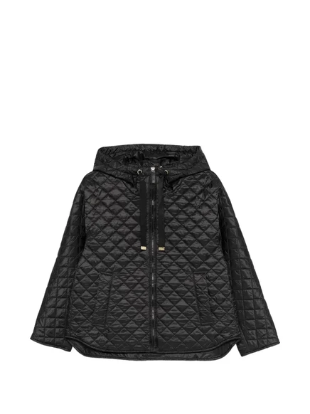 Женская стеганая куртка Max Mara с капюшоном, черная