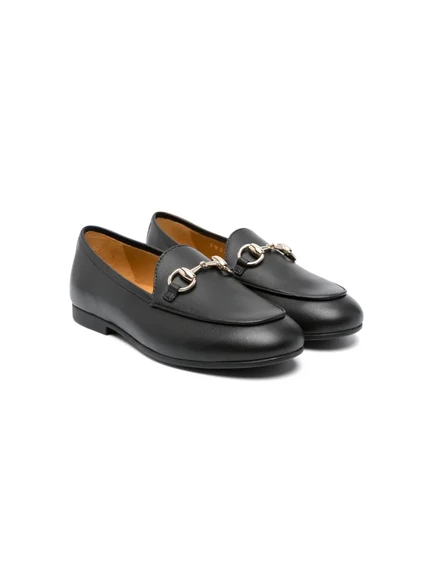 Детские лоферы Gucci Kids Horsebit, черные