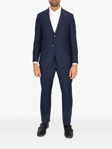 Клетчатый костюм с застежкой на пуговицы от Scotch & Soda blue