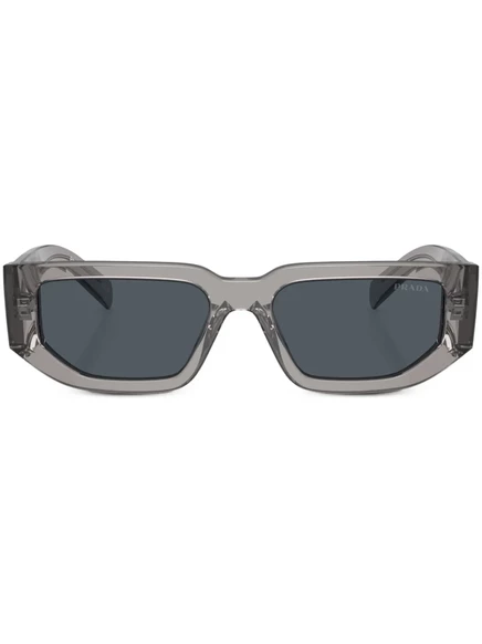 Солнцезащитные очки в прямоугольной оправе с треугольным логотипом Prada Eyewear grey