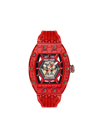 Мужские часы Philipp Plein Crypto King Hexagon, 55 мм, красные