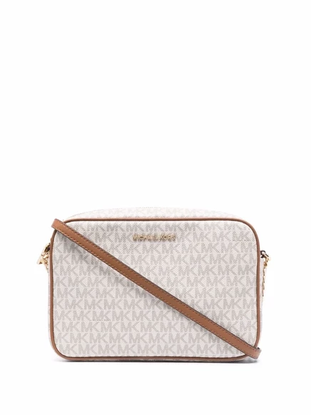 Кожаная сумка Michael Kors Jet Set через плечо neutrals