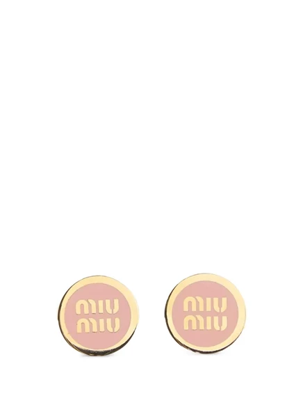 Серьги Miu Miu с эмалью, золотистые