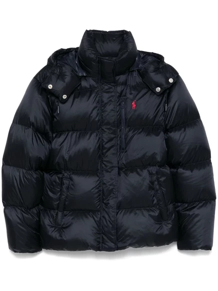 Пуховик Polo Ralph Lauren с капюшоном blue