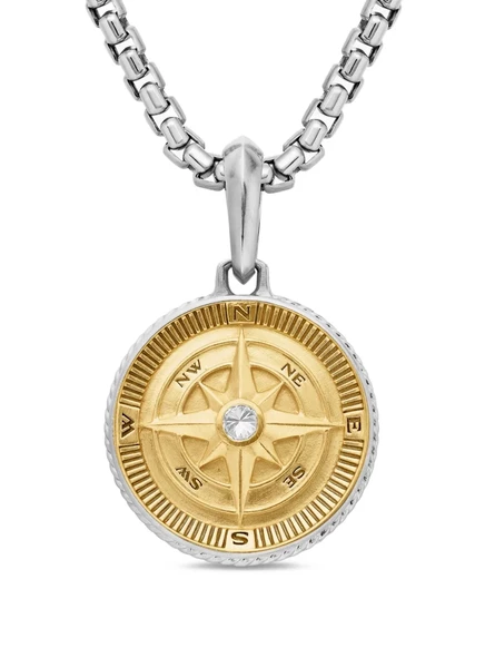 Мужской кулон David Yurman Maritime Compass, золото/серебро