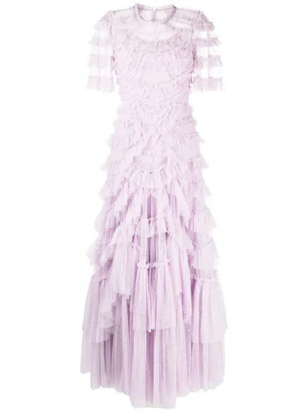 Платье с оборками из иголок и ниток Marilla purple