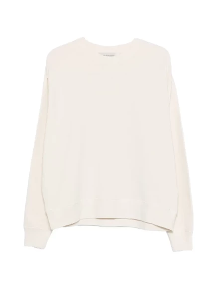 Унисекс свитшот Golden Goose с логотипной нашивкой, белый