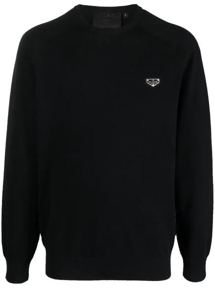 Джемпер с логотипом Philipp Plein-бляшка black