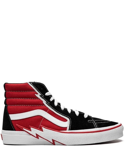 Унисекс высокие кеды Vans Sk8 Hi Bolt, красно-черно-белые