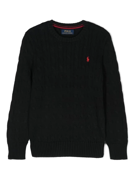 Свитер для мальчиков Polo Ralph Lauren Kids с вышивкой, черный