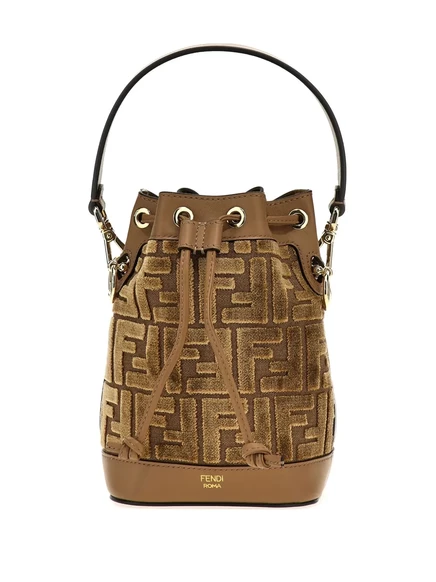 Женская мини-сумка Fendi Mon Tresor, коричневая