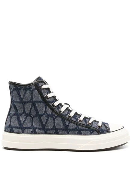 Мужские высокие кроссовки Valentino Garavani VLogo Signature, синие