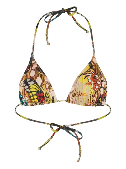 Женский бикини-топ Jean Paul Gaultier Printed Tie, желтый