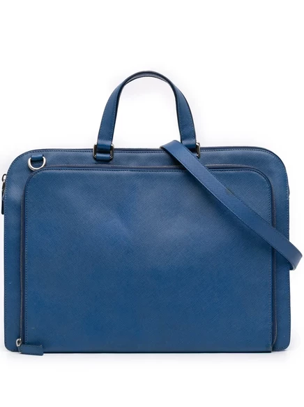 Портфель Prada Pre-Owned Saffiano Cuir Travel, синий
