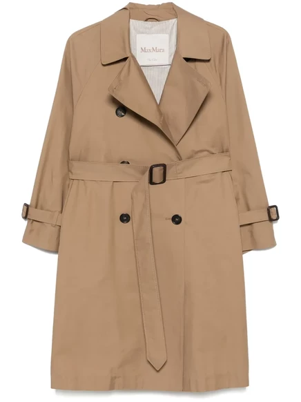 Женское тренч-пальто Max Mara из габардина, светло-коричневое