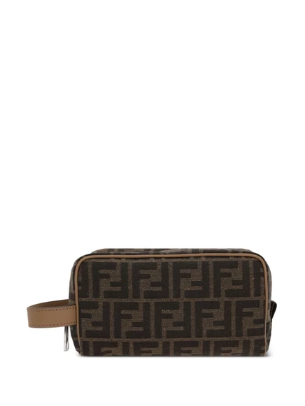 Мужской несессер Fendi FF жаккардовый, коричневый