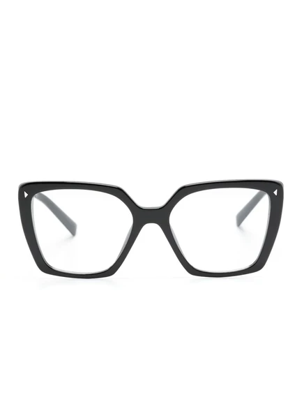 Очки в квадратной оправе Prada Eyewear black