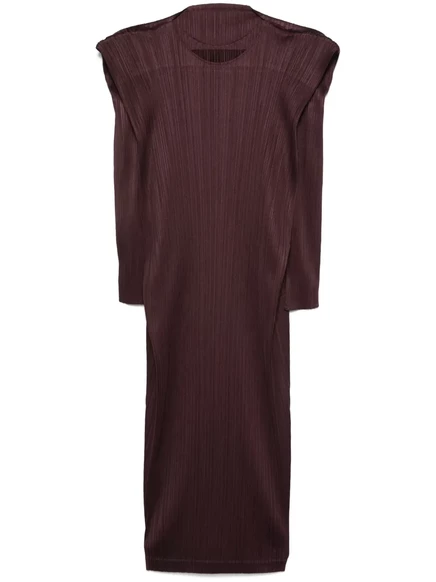 Женское миди-платье Pleats Please Issey Miyake September, коричневое
