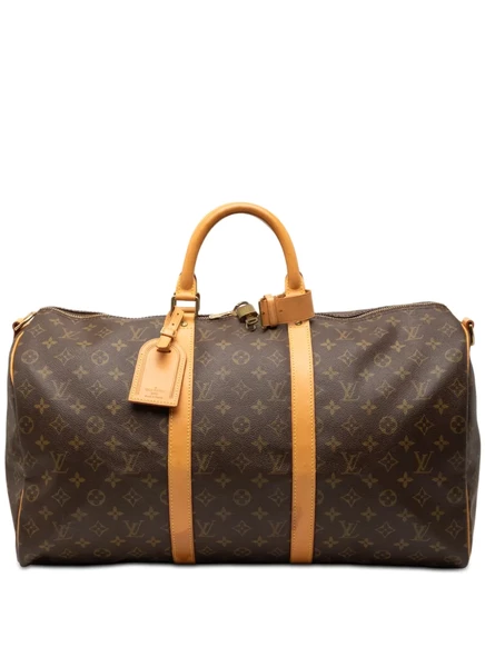 Дорожная сумка Louis Vuitton Pre-Owned Keepall 50, коричневая
