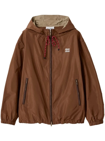 Куртка с капюшоном Miu Miu brown